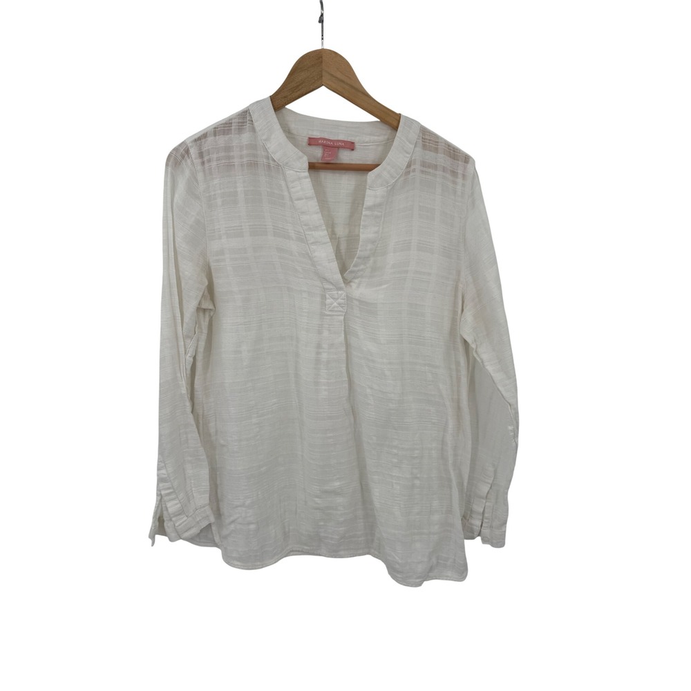 Marina Luna Top Shirt Womens L Boho Fairy Lightweight Minimal Beachy Resort